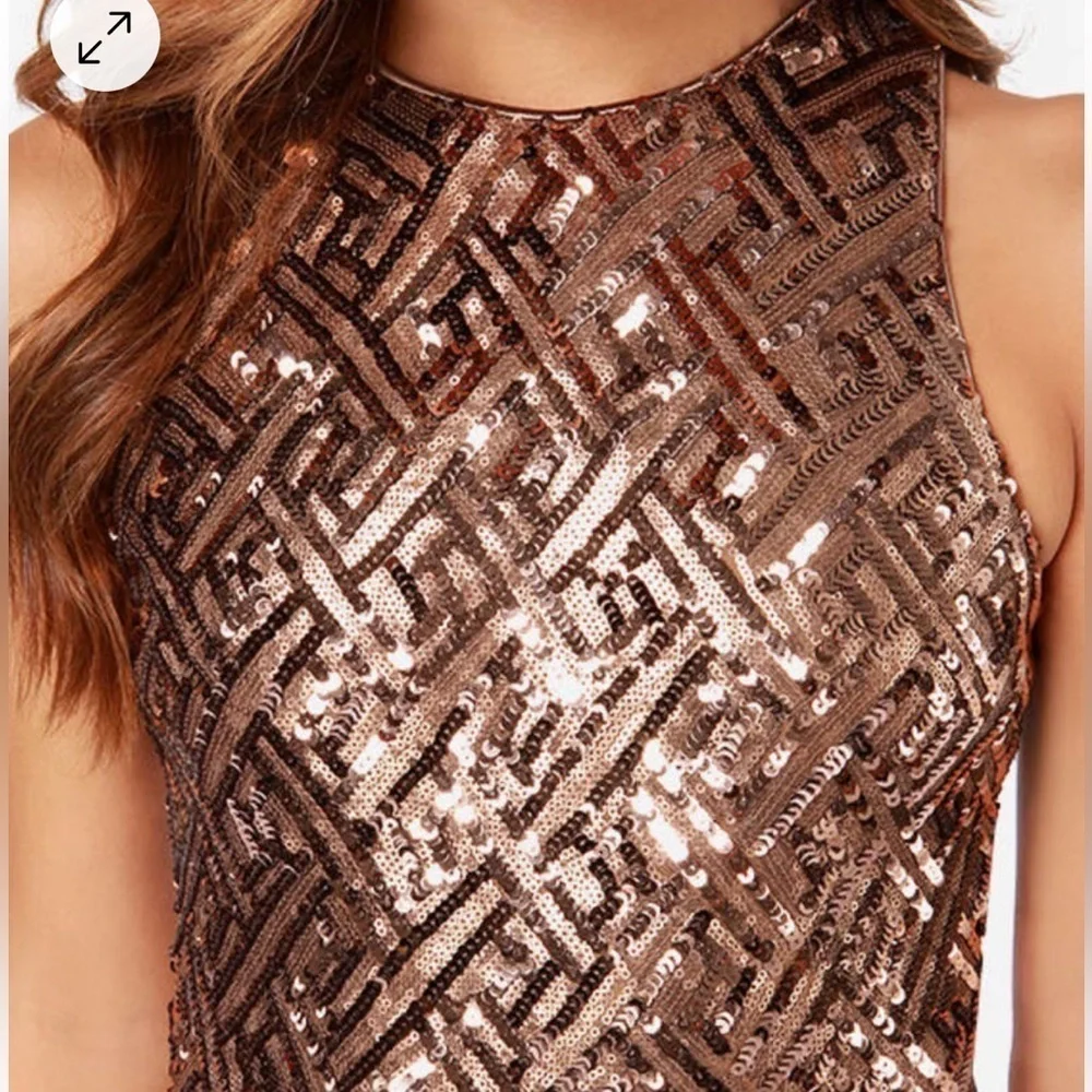 Dress the Population Mia Bronze Sequin Dress Size XS - Picture 4 of 12